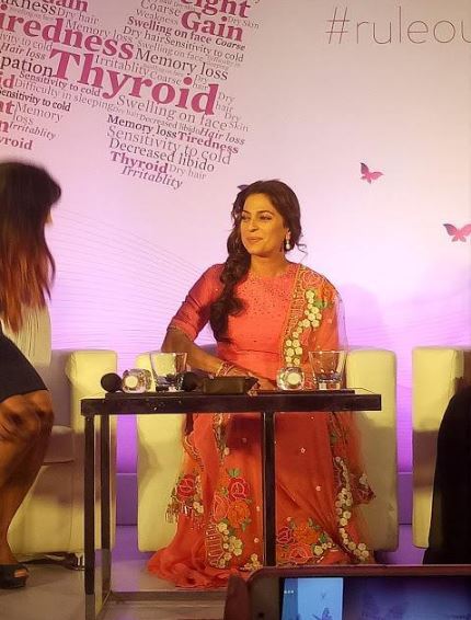 Actress Juhi Chawla at RuleoutThyroWeight bloggers Meet